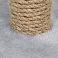 Когтеточка &laquo;Ротонда&raquo; с игрушкой, джут 35 х 35 х 50 см, серая