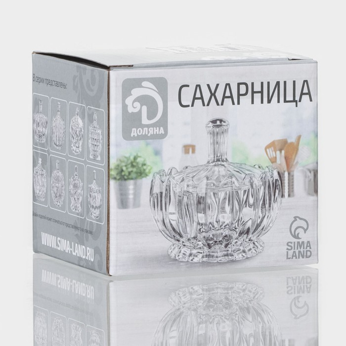 Сахарница стеклянная Доляна &laquo;Ягодки&raquo;, 150 мл, 9&times;11 см