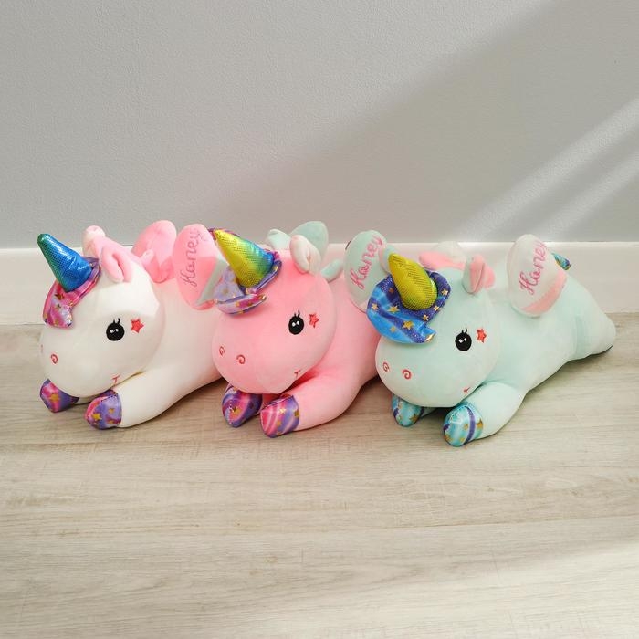 Мягкая игрушка &laquo;Единорог&raquo;, лежачий, со звездами, 40 см