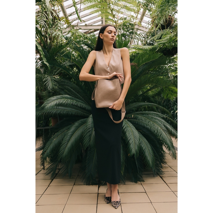 Сумка женская на магните TEXTURA, средний размер, цвет бежевый Сумка женская на магните TEXTURA, средний размер, цвет бежевый