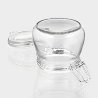 Банка стеклянная для хранения сыпучих продуктов &laquo;Оптима&raquo;, 100 мл, 9&times;7,2&times;7,5 см, с бугельным замком