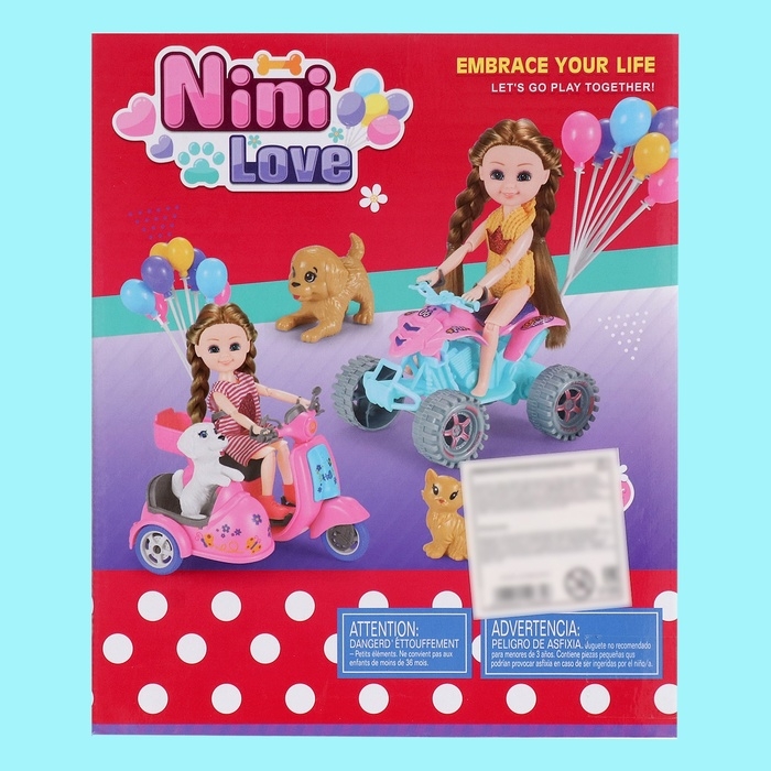 Кукла-малышка &laquo;Арина&raquo; с мотоциклом и аксессуарами, МИКС