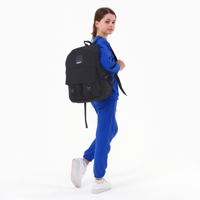 Рюкзак школьный 39х30х14 см &laquo;1 сентября: Black&raquo;