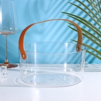 Ведёрко для льда Доляна, 2,6 л, 21&times;21&times;10 см, цвет прозрачный