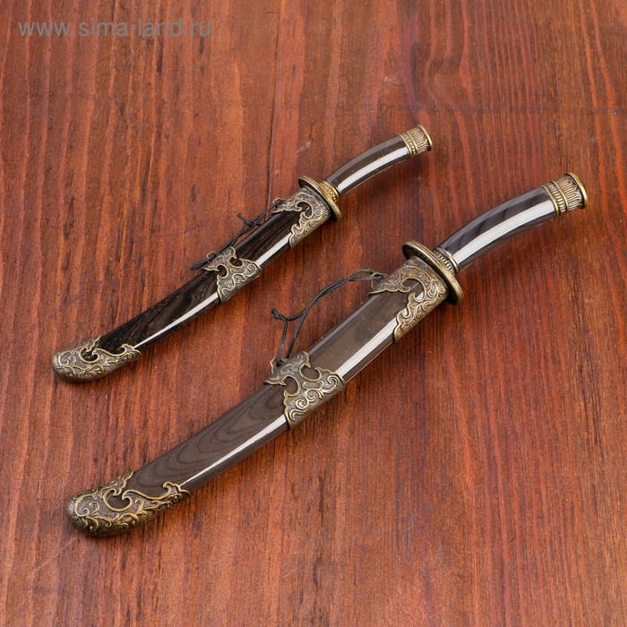 Сув. изделие катаны 2в1 на подставке, ножны дерево, шоко 18/23,5см