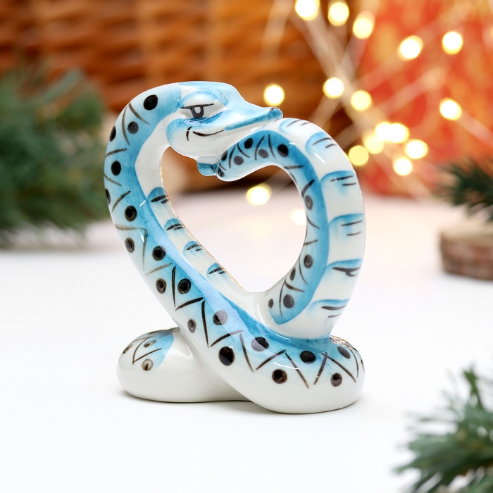 Сувенир Сувенир "Змей Любовь", 10 см, фарфор