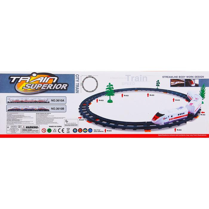 Железная дорога «Скоростной электропоезд», световые эффекты, 27 деталей Железная дорога «Скоростной электропоезд», световые эффекты, 27 деталей