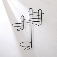 Подвес для кашпо настенный &laquo;Прямая-3&raquo;, d = 16 см, чёрный