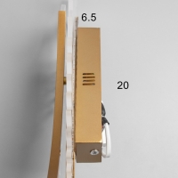 Бра "Крылья" LED 24Вт 3000-6000К золото 50х20х15см