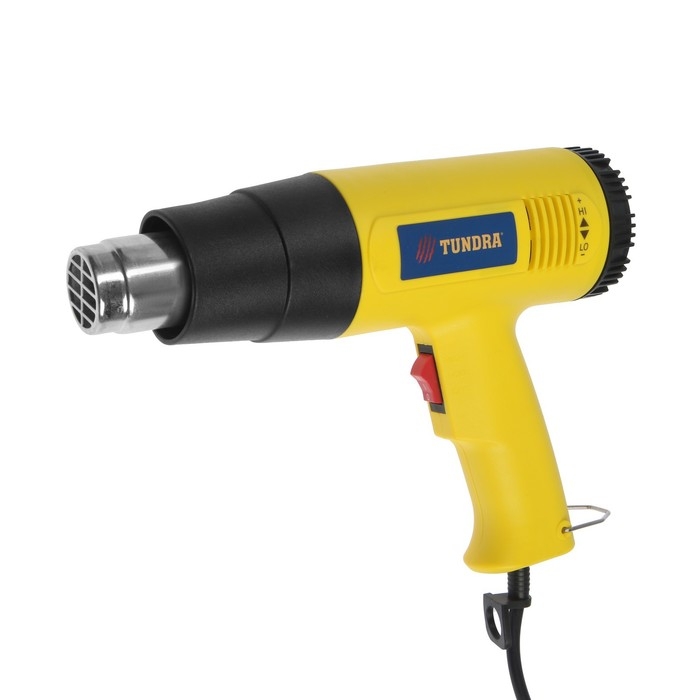 Строительный фен ТУНДРА, 2000 Вт, 250-500 л/мин, плавная регулировка температуры 60-600°С Строительный фен ТУНДРА, 2000 Вт, 250-500 л/мин, плавная регулировка температуры 60-600°С
