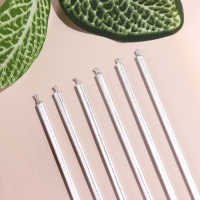 Набор свечей в торт, 6 штук "Серебро", 15 см