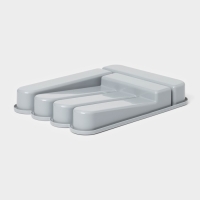 Лоток для столовых приборов, 5 отделений, 35,5&times;26&times;5 см, цвет серый