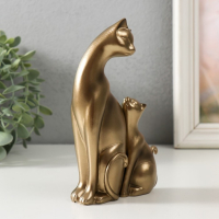 Полистоун набор кошка с котёнком 15,5 см 9,3 см (набор 2 шт)