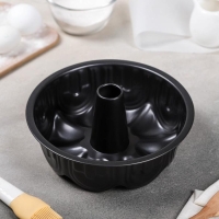 Форма для выпечки &laquo;Немецкий кекс. Крепость&raquo;, 22&times;7 см, антипригарное покрытие, цвет чёрный