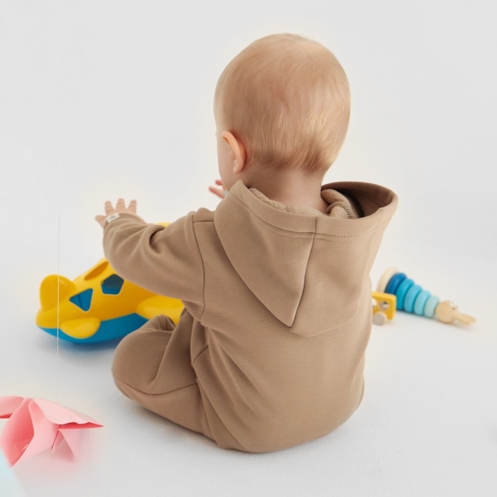 Комбинезон детский MINAKU, цвет кофейный, рост 86-92