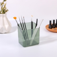 Органайзер - подставка для хранения маникюрных/косметических принадлежностей &laquo;GREEN&raquo;, 11,5 &times; 9 &times; 12 см, цвет полупрозрачный/зелёный