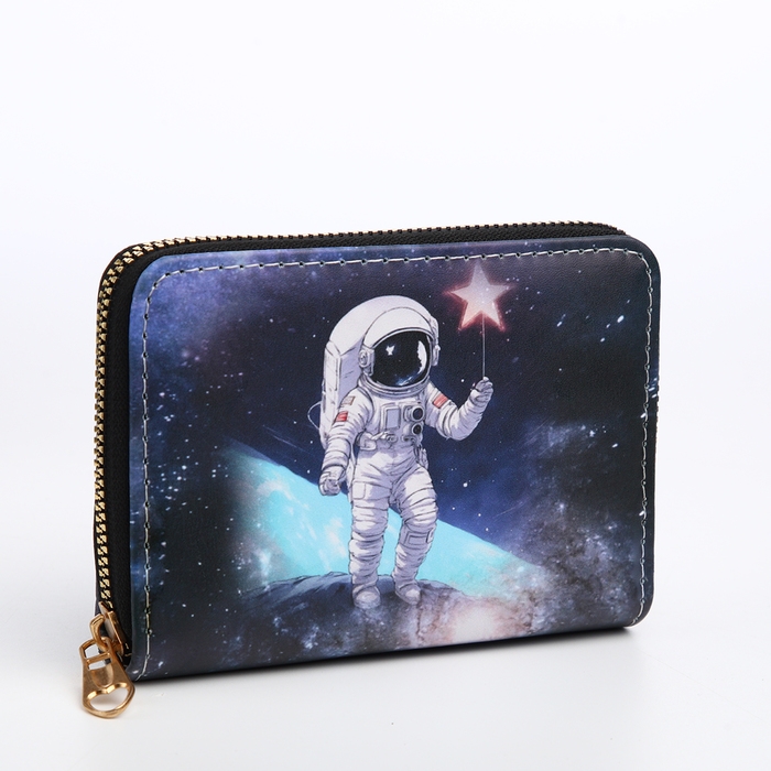 Кошелёк детский на молнии &laquo;Выбражулька&raquo;, цвет тёмно-синий