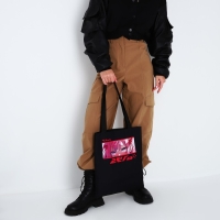 Шопер шопер &laquo;Аниме глаза&raquo;, 35х0.5х40, отдел без молнии, без подклада, чёрный