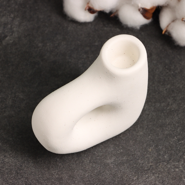 Подсвечник "Брэй" белый песок, 10х4х10см