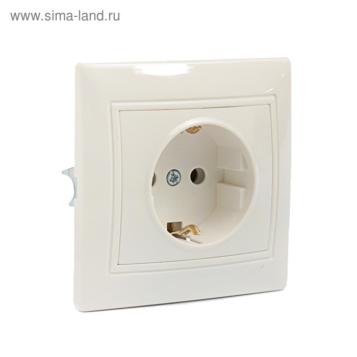 Розетка Smartbuy Розетка Smartbuy "Венера", 16 А, одноместная, скрытая, с з/к, белая