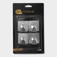 Крючки самоклеящиеся SAVANNA «Квадрат», 4 шт, металл, 3,8×3,5×2 см Крючки самоклеящиеся SAVANNA «Квадрат», 4 шт, металл, 3,8×3,5×2 см
