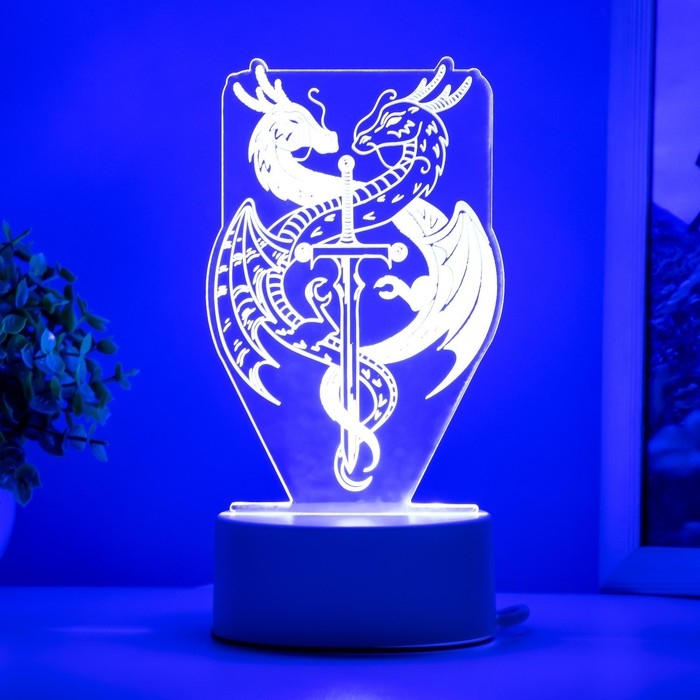 Ночник колба "Два мишки с шарами" LED от батареек LR44 8х8х17 см RISALUX