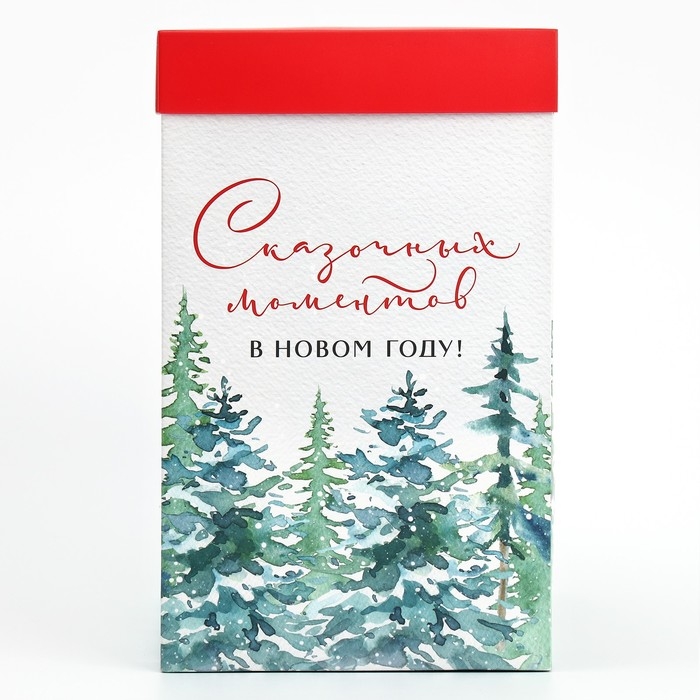 Новый год. Коробка подарочная новогодняя складная с 3D эффектом &laquo;Сказочных моментов&raquo;, 18 х 14 х 23 см, Новый год