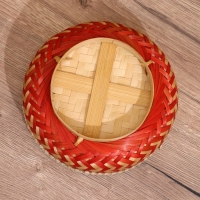 Корзинка плетёная, из бамбука 20х20х7 см