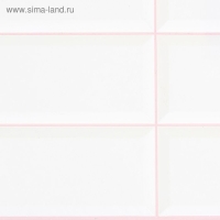 Панель ПВХ Плитка Белая розовый шов 955*480