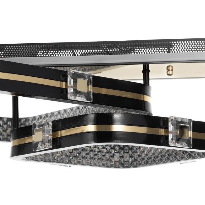 Люстра с ПДУ "Круз" 2хLED 88Вт 3000-6000К RGB черный золотой 63х45х16см