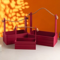 Набор кашпо деревянных 3 в 1 (29×18×33; 25×15×30; 21×12×23) "Аром", Бордо Набор кашпо деревянных 3 в 1 (29×18×33; 25×15×30; 21×12×23) "Аром", Бордо