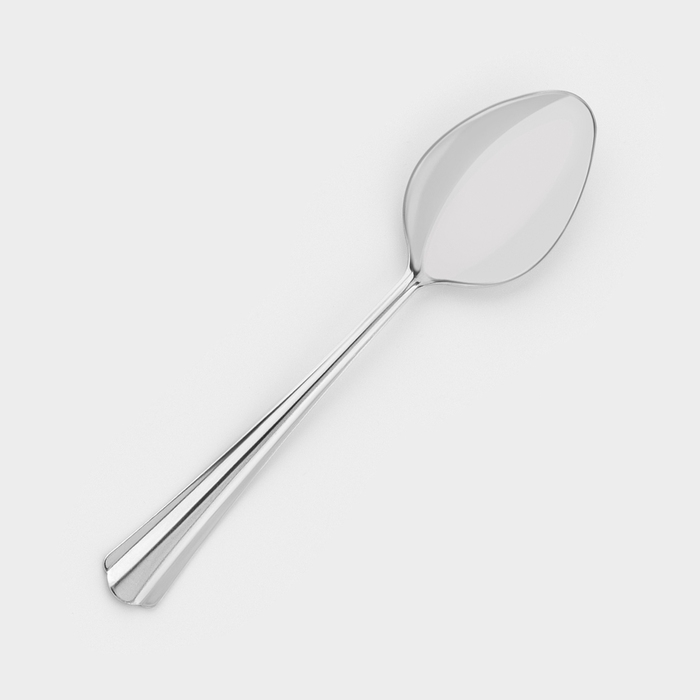 Ложка столовая &laquo;Новинка&raquo;, длина 19,8 см, толщина 1,2 мм, упрощённой обработки, цвет серебряный