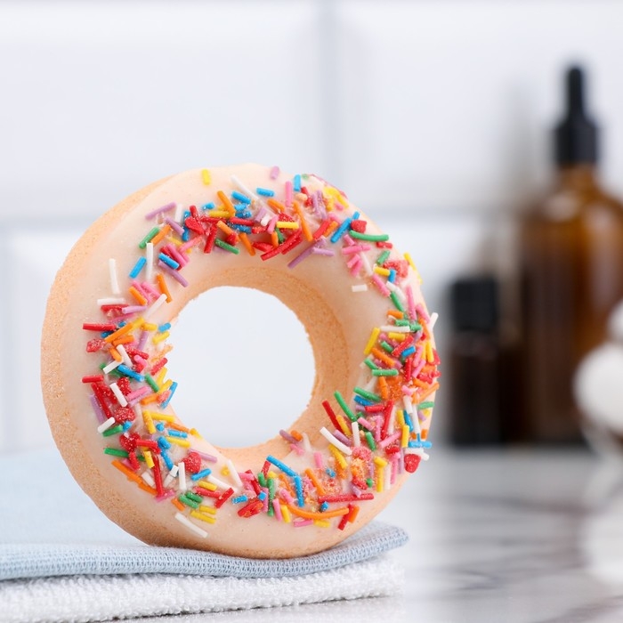 Бомбочка для ванны Бомбочка для ванны "Пончик с посыпкой" МИКС