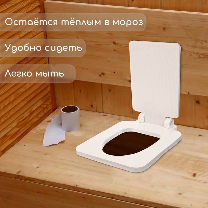 Сиденье для уличного туалета, 38 × 50 см, с квадратной крышкой, пенополистирол Сиденье для уличного туалета, 38 × 50 см, с квадратной крышкой, пенополистирол