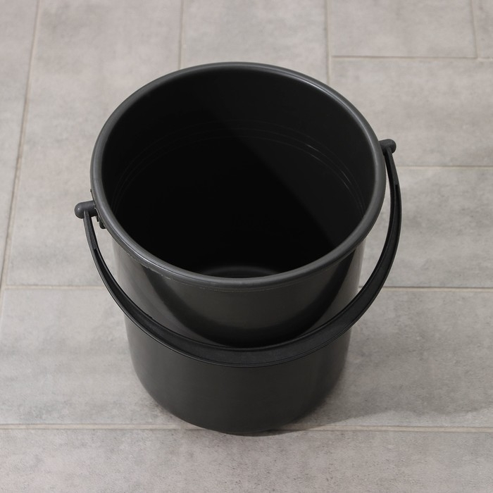 Ведро хозяйственное, 7 л, цвет серый Ведро хозяйственное, 7 л, цвет серый