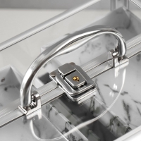 Шкатулка пластик металлокаркас "Прозрачная" 18х25х18 см