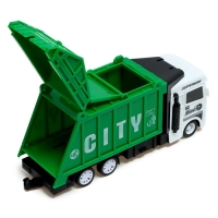 Набор грузовиков «Мусоровоз», инерция, 2 машины, баки Набор грузовиков «Мусоровоз», инерция, 2 машины, баки