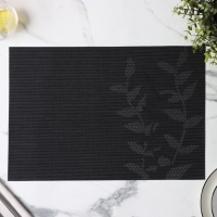 Салфетка сервировочная на стол Доляна &laquo;Росток&raquo;, 45&times;30 см, цвет черный