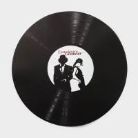 Салфетка сервировочная на стол Доляна «Виниловая пластинка», d=38 см, цвет чёрный Салфетка сервировочная на стол Доляна «Виниловая пластинка», d=38 см, цвет чёрный