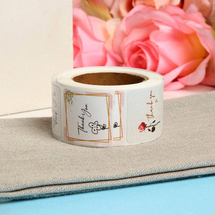 Новый год. Наклейки в рулоне "Искусство", 500 шт, 3,0 х 3,0 см