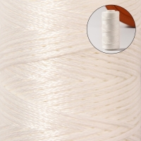 Нитки вощёные, плоские, 150D/16, 0,8 мм, 50 ± 2 м, цвет белый Нитки вощёные, плоские, 150D/16, 0,8 мм, 50 ± 2 м, цвет белый