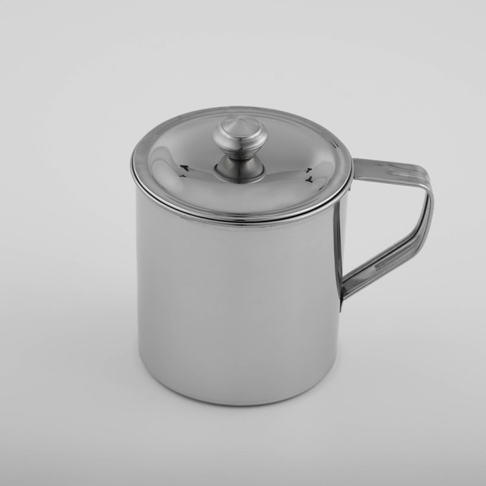 Кружка из нержавеющей стали Доляна &laquo;Индия&raquo; &laquo;Тарун&raquo;, 500 мл, 12&times;9&times;11 см, с крышкой