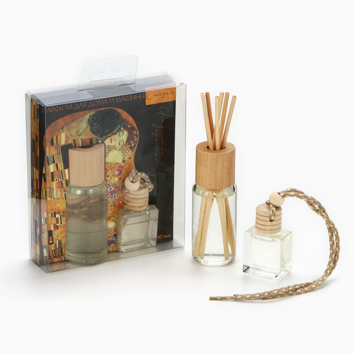 Подарочный набор: Ароматизатор для машины 10 мл. и для дома 30 мл. &laquo;Аромадиффузор: Климат&raquo;, аромат сандал.