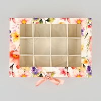 Коробка под 12 конфет с ячейками «С любовью» 18.5 х 13.5 х 3.5 см Коробка под 12 конфет с ячейками «С любовью» 18.5 х 13.5 х 3.5 см