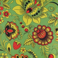 Лоскут для рукоделия, атлас, хохлома, 100 × 150 см Лоскут для рукоделия, атлас, хохлома, 100 × 150 см