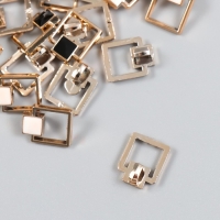 Пуговицы пластик для творчества на ножке "Геометрия" набор 20 шт МИКС 1,4х1,1 см