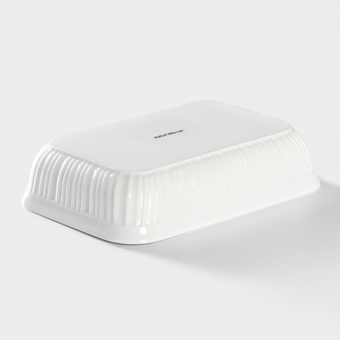 Форма для выпечки из жаропрочной керамики Доляна &laquo;Маффин&raquo;, 500 мл, 18&times;12,4&times;4 см, цвет белый