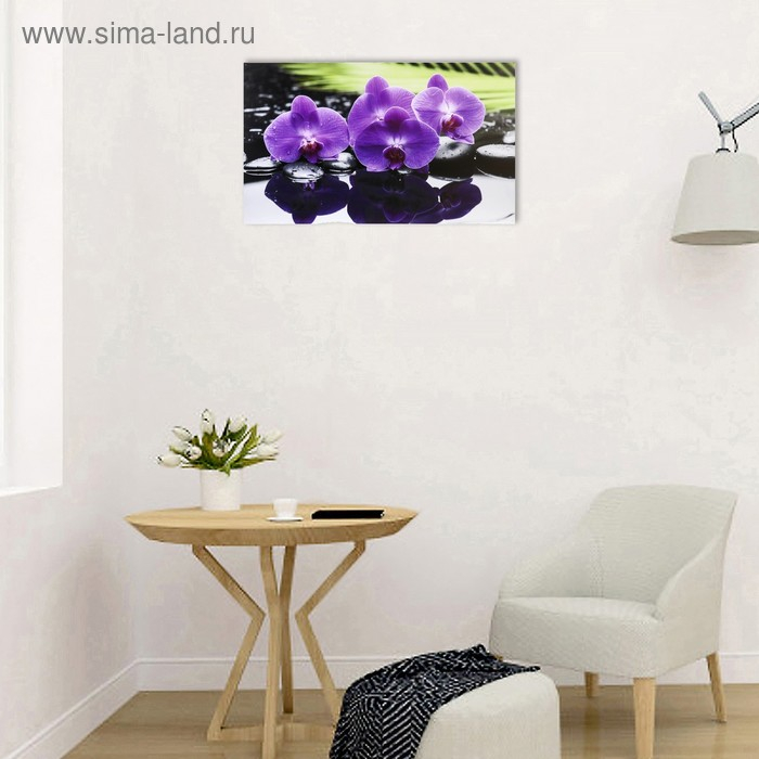 Картина-холст на подрамнике "Орхидеи" 60х100 см