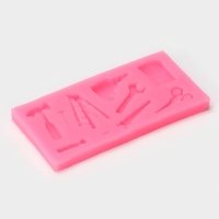 Молд &laquo;Инструменты&raquo;, силикон, 10,5&times;5&times;1 см, цвет МИКС