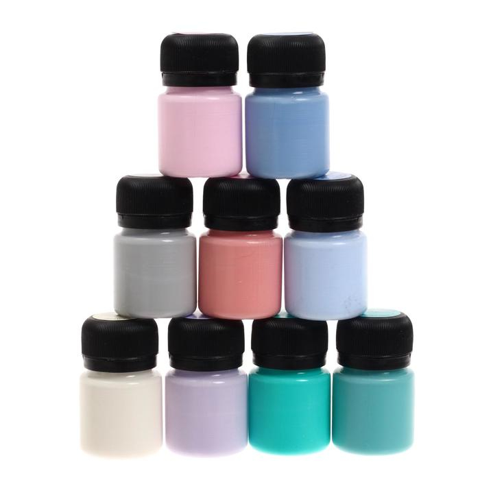 Краска акриловая, набор 9 цветов х 20 мл, Matt, ЗХК Decola "Романтик", матовая, 143411881